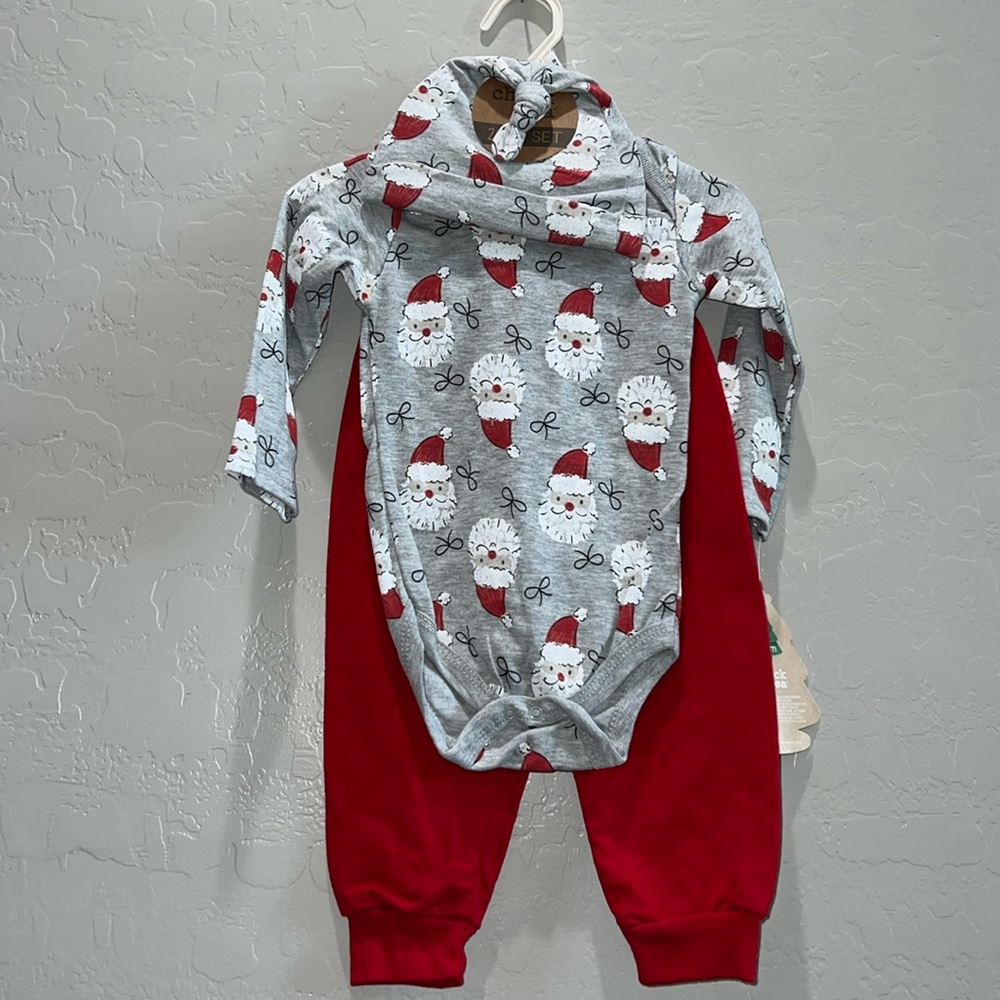 Christmas long sleeve with hat set